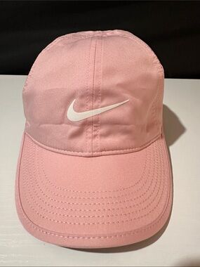 Women’s Nike Pink Baseball Cap with White Swoosh Dri-fit